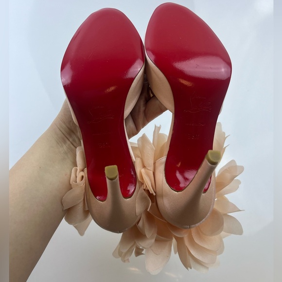 Christian Louboutin Carnaval 120 Embellished Satin Sandals - Size 36.5 - N217-1 - Picture 7 of 11